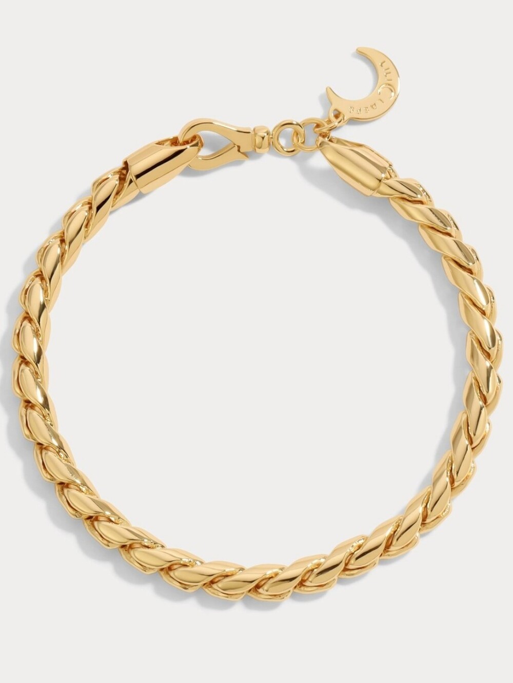 Lili Claspe Large Bruna Bracelet 14k  Yellow Goldplated Brass 6.5" New